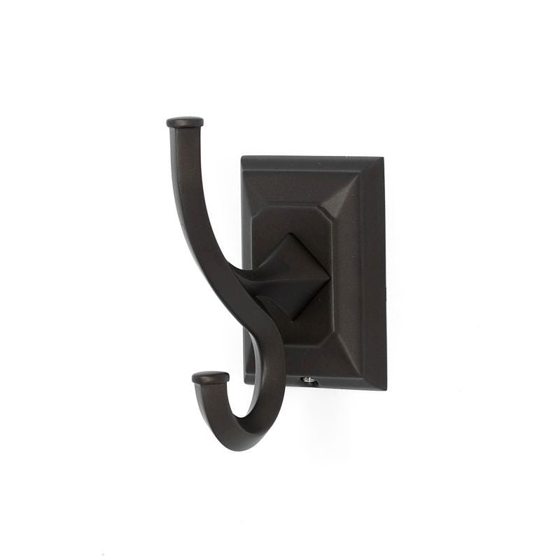 Geometric 4" Robe Hook in Chocolate Bronze