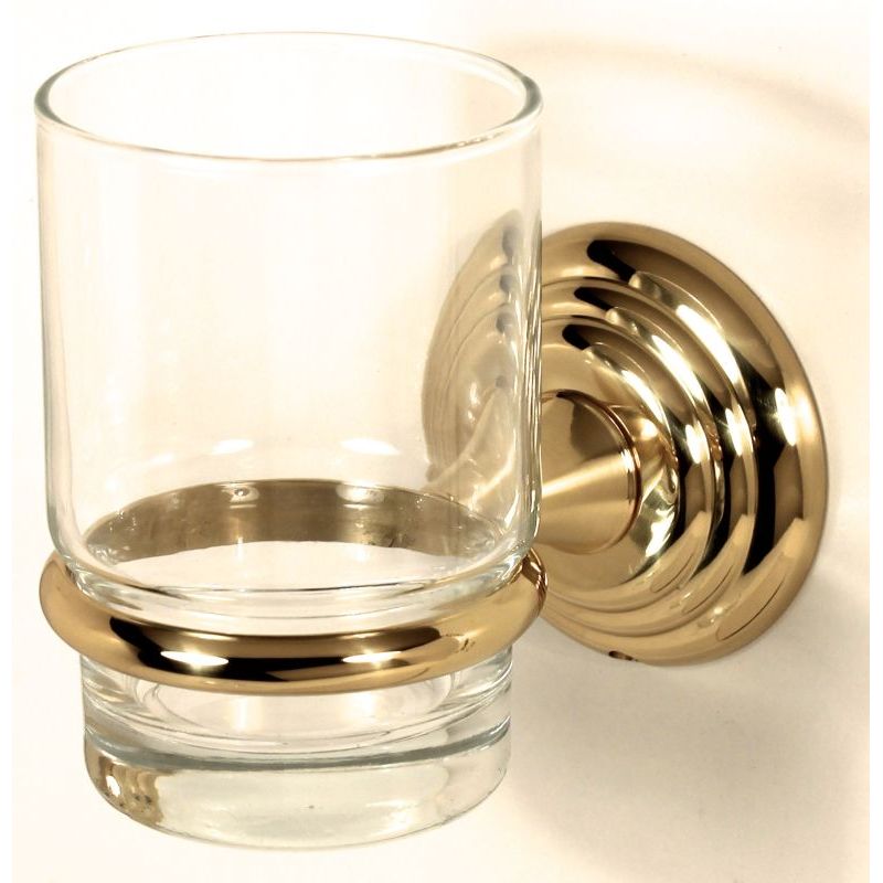 Embassy Tumbler Holder w/Tumbler in Polished Brass