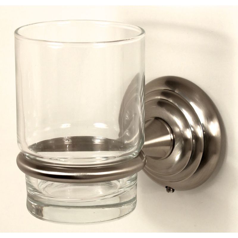Embassy Tumbler Holder w/Tumbler in Satin Nickel