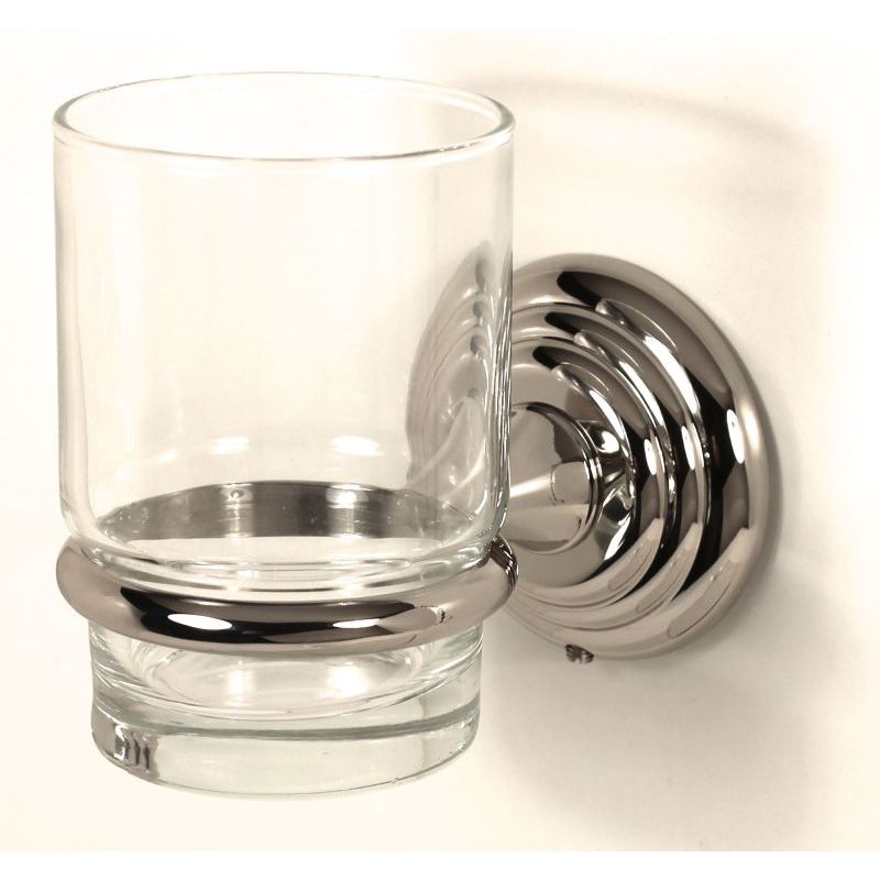 Embassy Tumbler Holder w/Tumbler in Polished Nickel