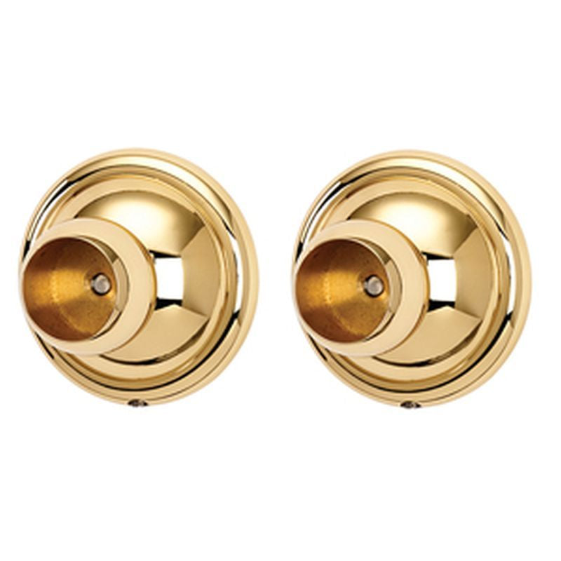 Yale Shower Rod Brackets in Polished Brass