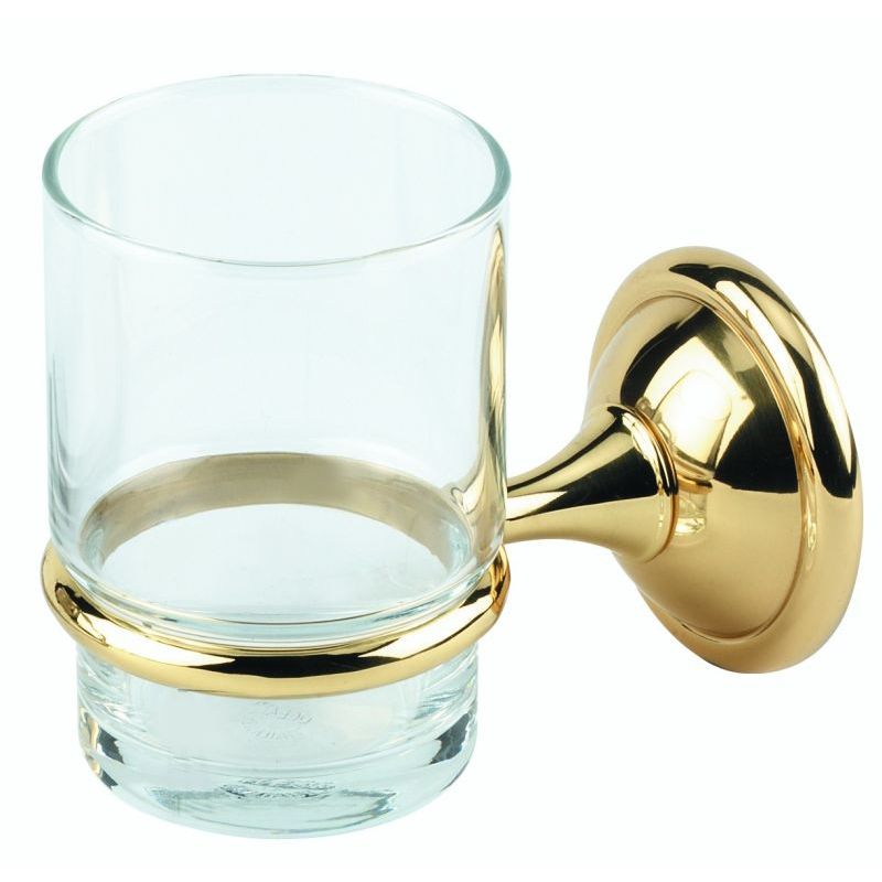 Yale Tumbler Holder w/Tumbler in Polished Brass
