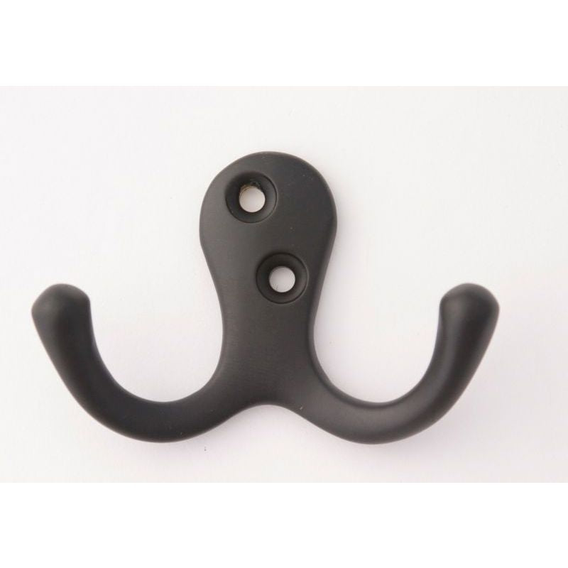 Double Robe Hook in Matte Black