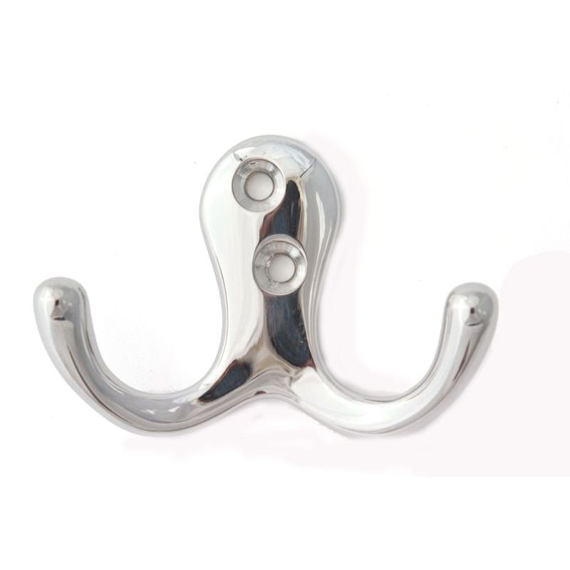 Double Robe Hook in Polished Chrome