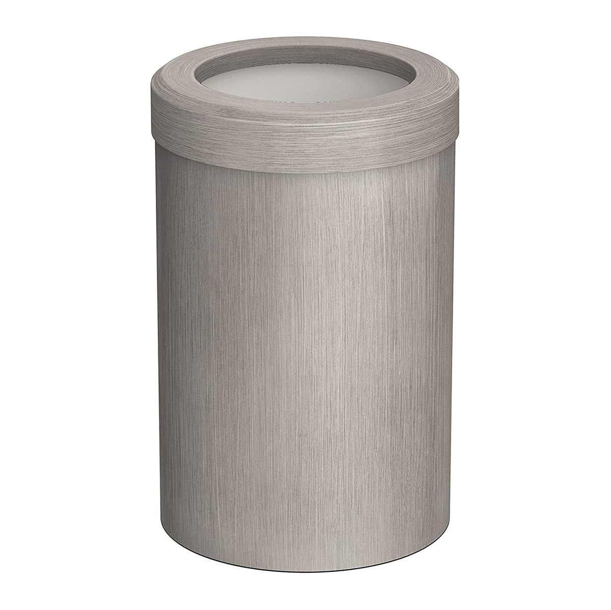Round Modern Waste Basket in Wood Grain