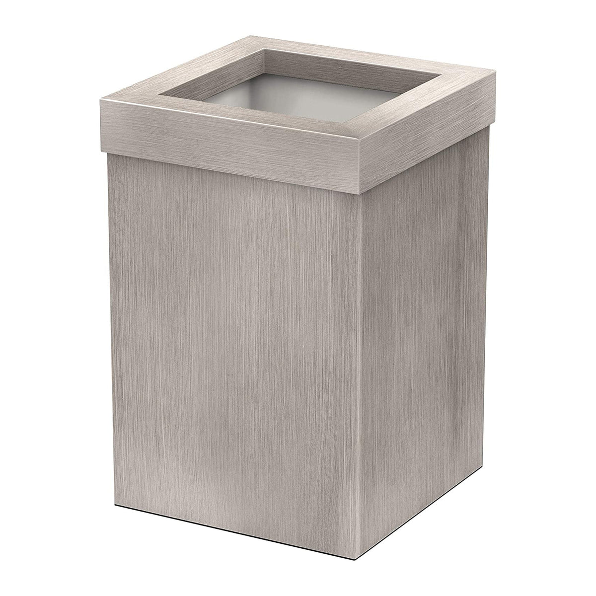 Square Modern Waste Basket in Wood Grain