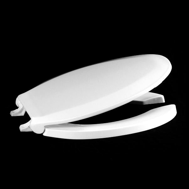 SEAT AMFR820STS-001 WHT ELON OPEN FRONT W/COVER PLASTIC
