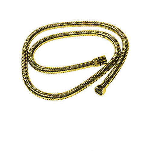 59" Metal Shower Hose Assembly in Italian Brass
