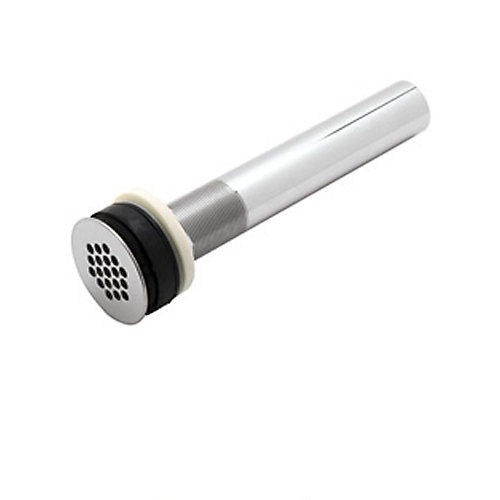 Non-Slotted Grid Drain w/10" Tailpiece Polished Chrome