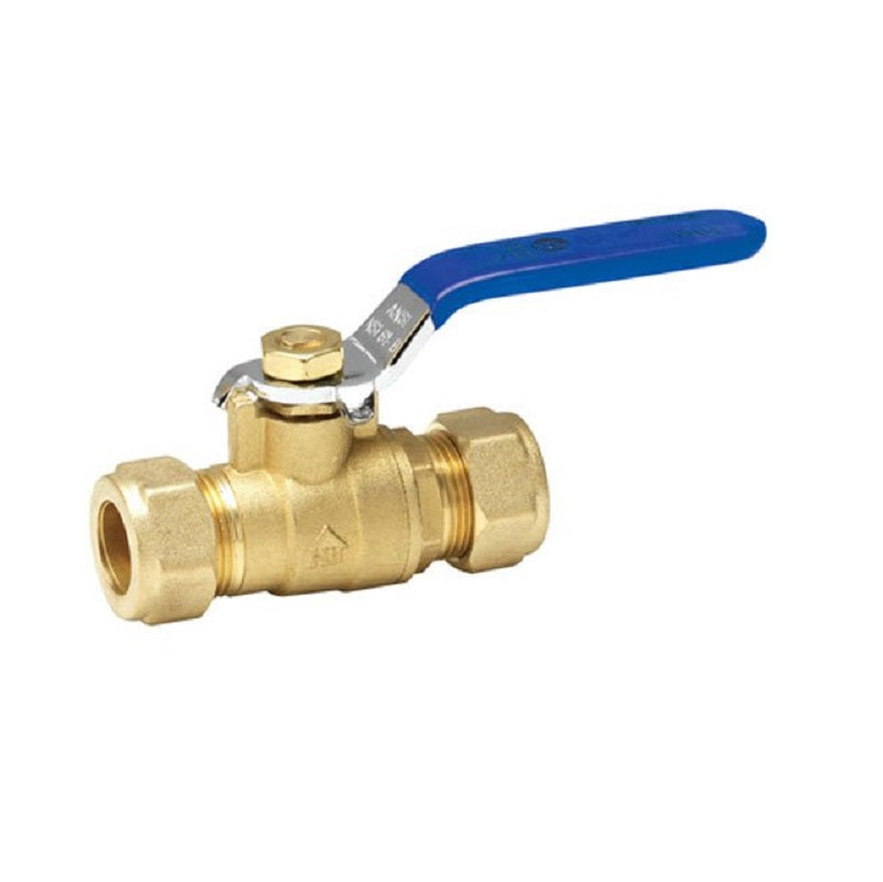Ball Valve 1/2" Brass Standard Port  CMPXCMP 1/4-Turn No-Lead Max Pressure 600 PSI WOG non-shock