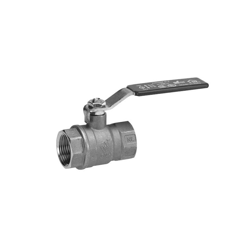 Ball Valve 1-1/4" Brass Threaded Full Port No Lead 1/4-Turn Max Pressure 600 PSI WOG non-shock,150 PSI WSP