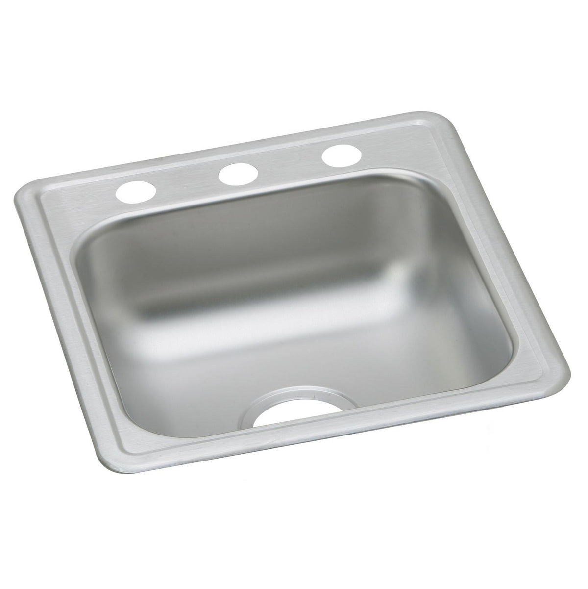 Dayton 17x19x6-3/16" SS Single Bowl Bar Sink w/2 Fct Holes