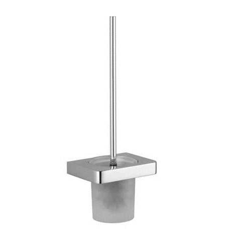 Lulu Toilet Brush Set Wall-Mounted in Polished Chrome