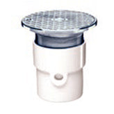 CLEANOUT 3-4" ABS BODY SPIGOT/HUB 84197 6" CHROME ROUND COVER & RING