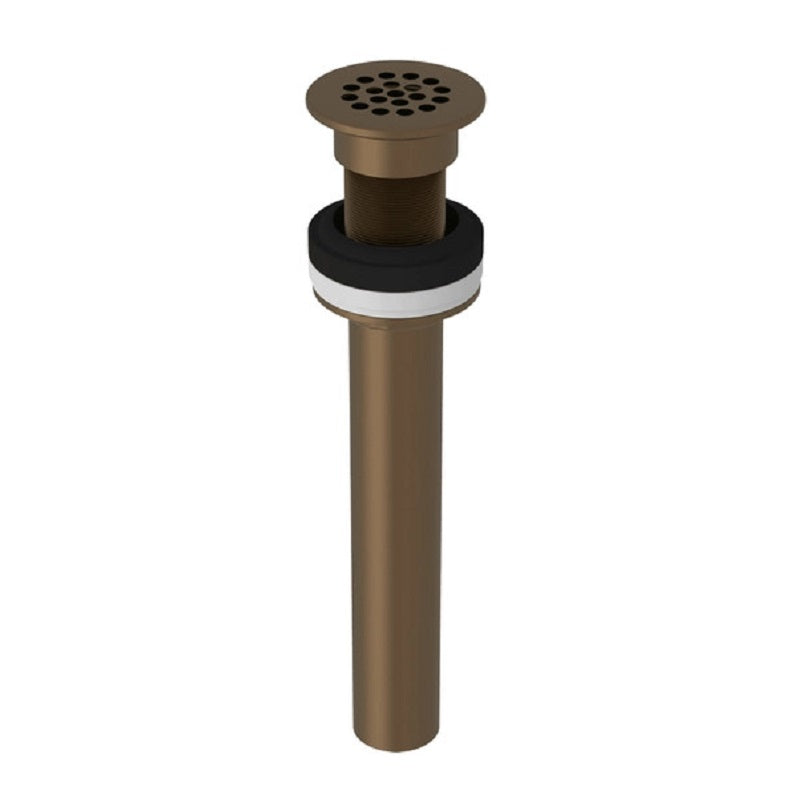 Non-Slotted Grid Drain w/10" Tailpiece English Gold
