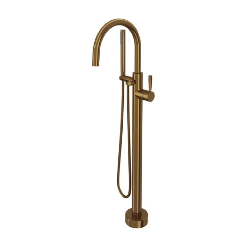 Graceline Floor Mount Tub Filler Trim w/Handshower in French Brass