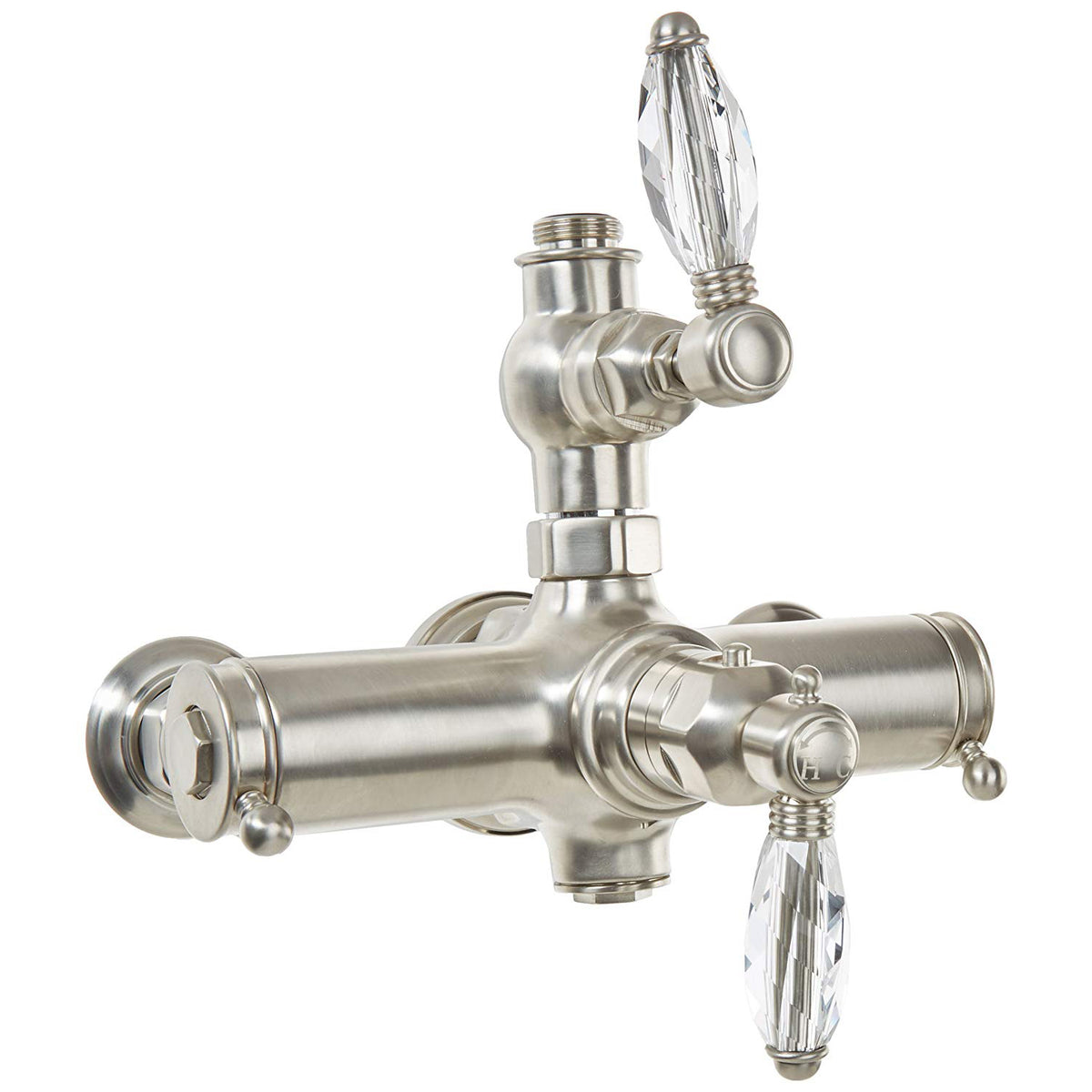 Italian Country Wall Mounted Thermostatic Valve In Satin Nickel