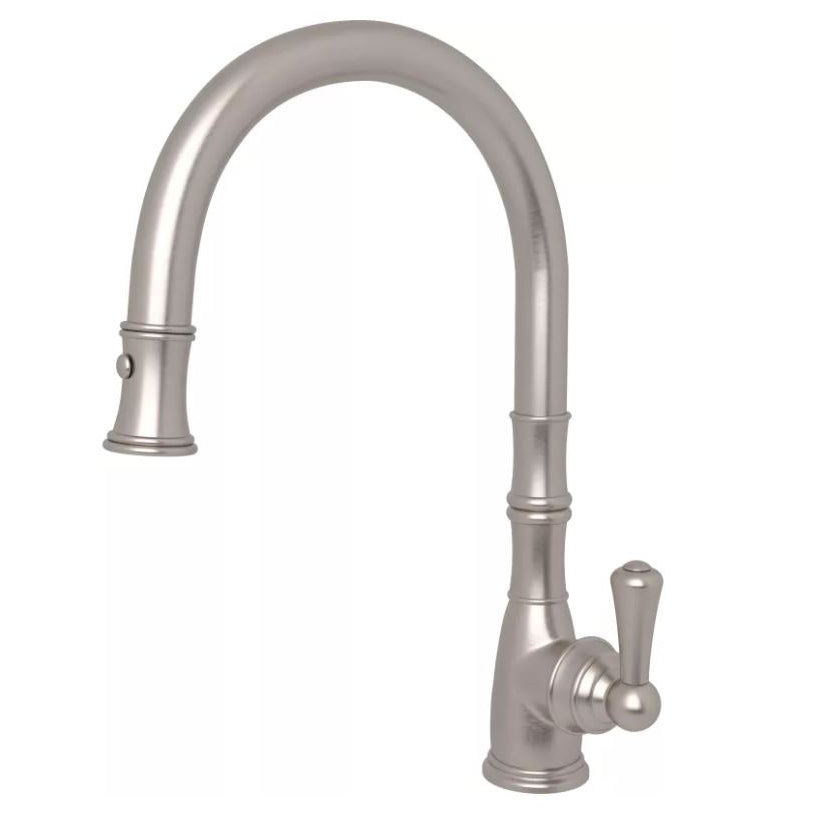 Perrin & Rowe Pull-Down Kitchen Faucet in Satin Nickel