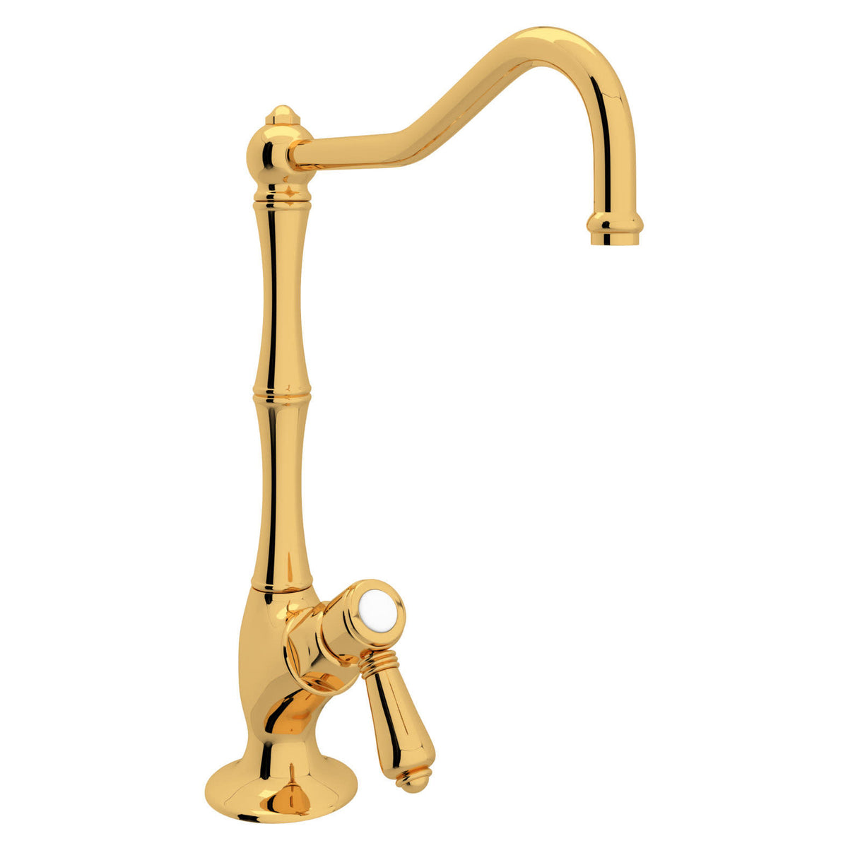 Column Spout Filter Faucet in Inca Brass w/Mini Metal Lever