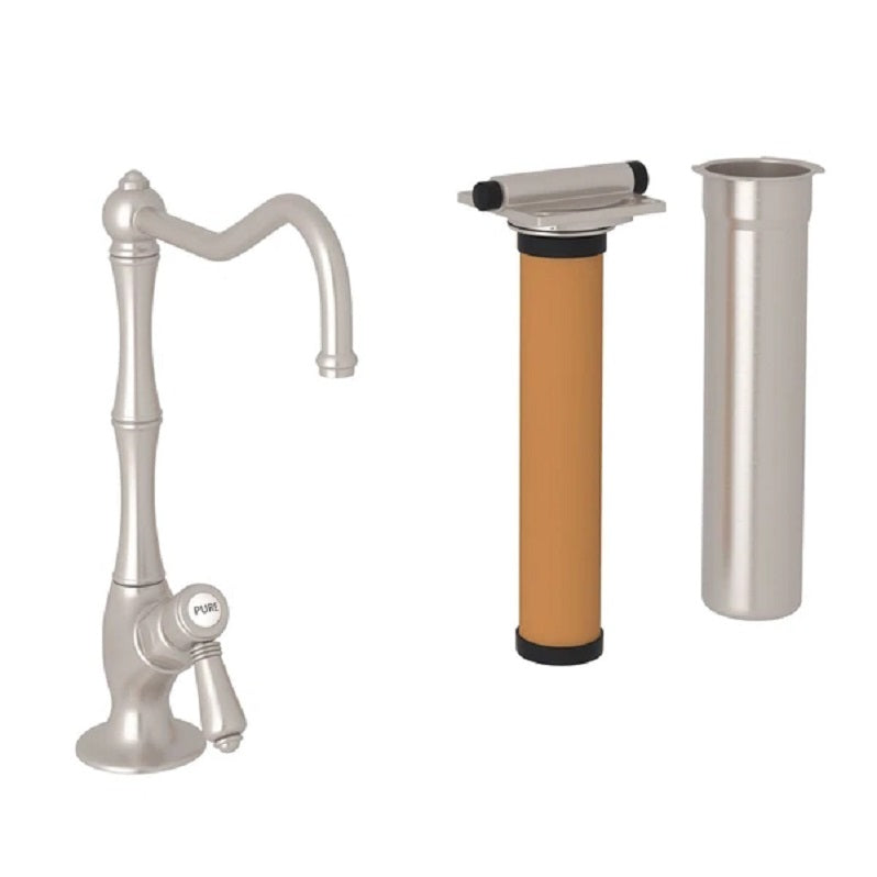 Acqui Cold Water Dispenser & Filter in SatinNickel w/Metal Lever