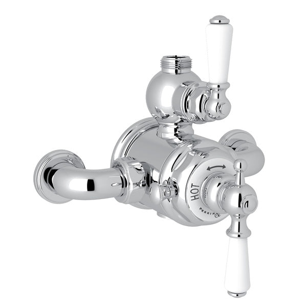 Perrin & Rowe Edwardian Wall Mounted Valve in Polished Chrome