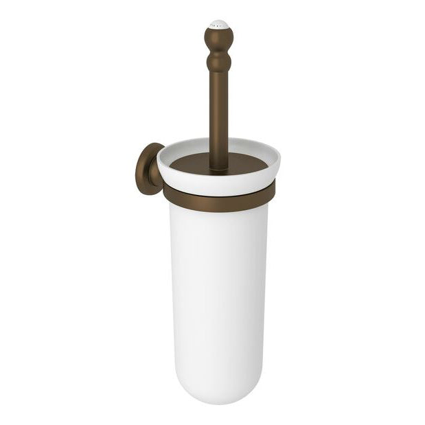 Perrin & Rowe Wall Mount Toilet Brush & Holder in Bronze