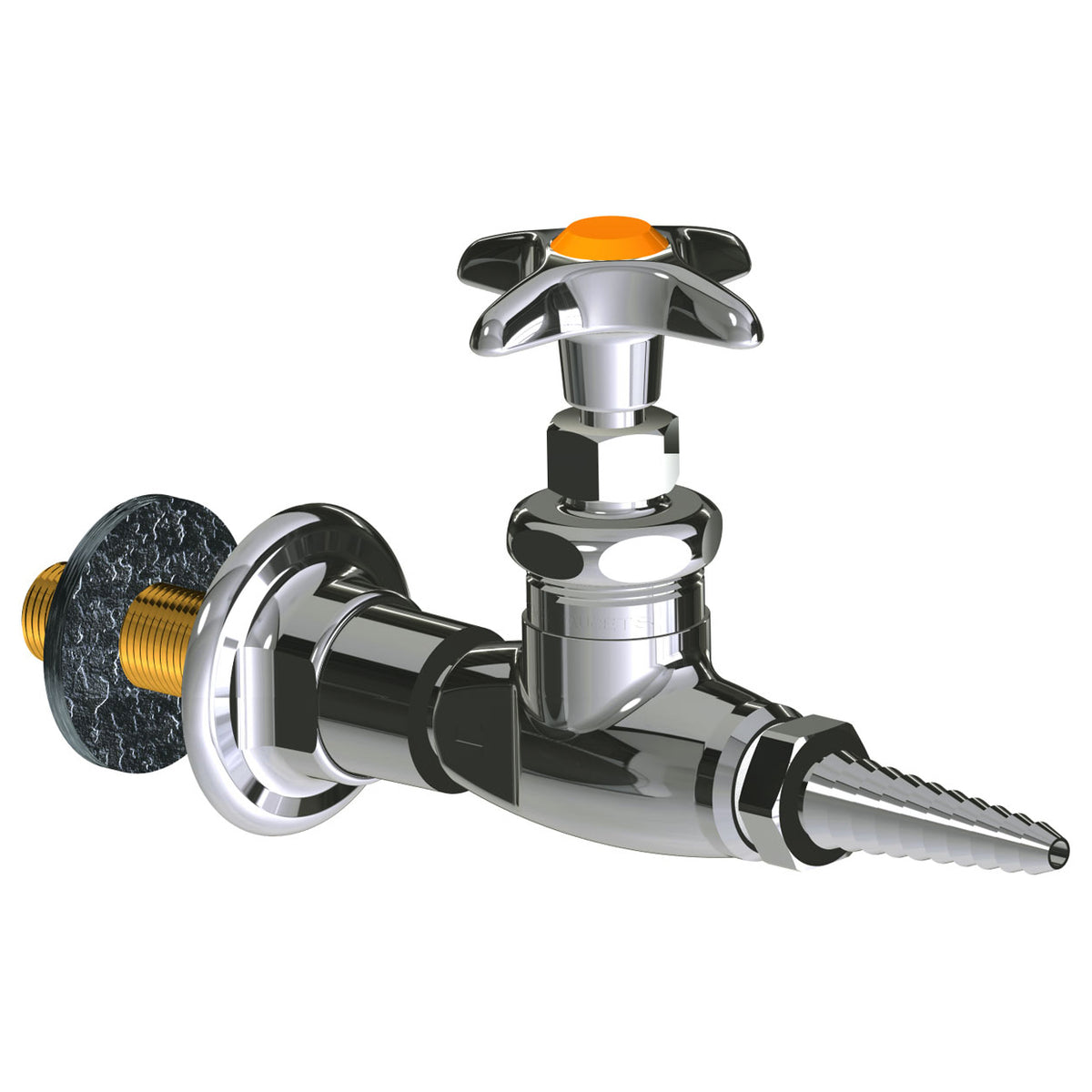 Wall-Mounted Single Valve W/Flange In Pol Chrome
