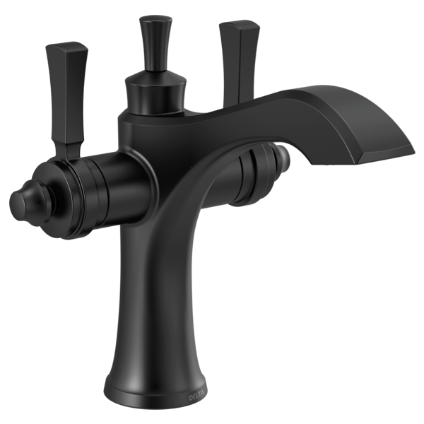 Dorval Single Hole Monoblock Lav Faucet in Matte Black