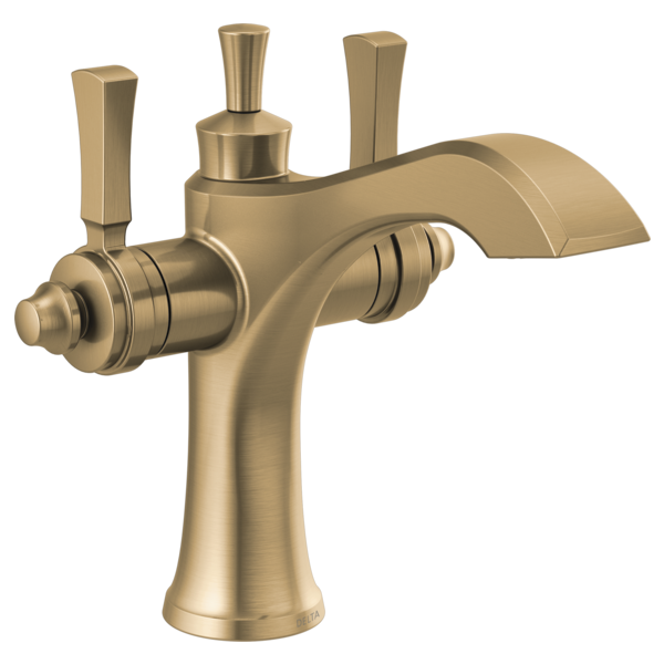 Dorval Single Hole Monoblock Lav Faucet in Champagne Bronze