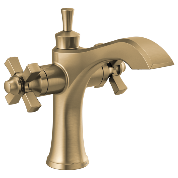 Dorval Single Hole Monoblock Lav Faucet in Champagne Bronze