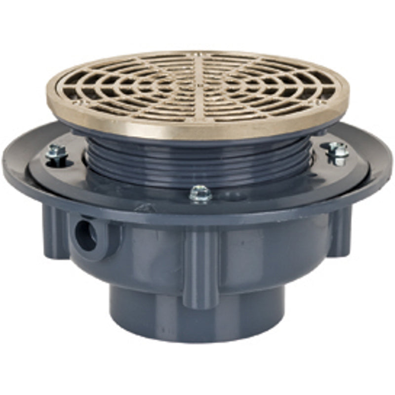 DRAIN 2 ABS FLASHING 863-325NQ SQUARE NICKEL-BRONZE RING/STRAINER 5-7/8 DIAMETER