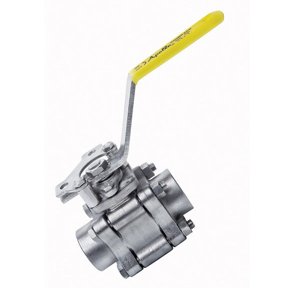 Ball Valve 1-1/2" 316 Stainless Steel Threaded 3-Piece Full Port  Max Pressure 1500 PSIG CWP,150 PSIG Saturated Steam