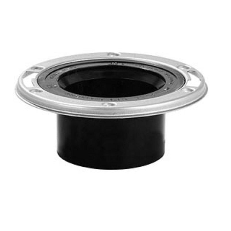 CLOSET FLANGE 4X3 ABS 887-AM HUB FLUSH TO FLOOR STAINLESS STEEL SWIVEL RING