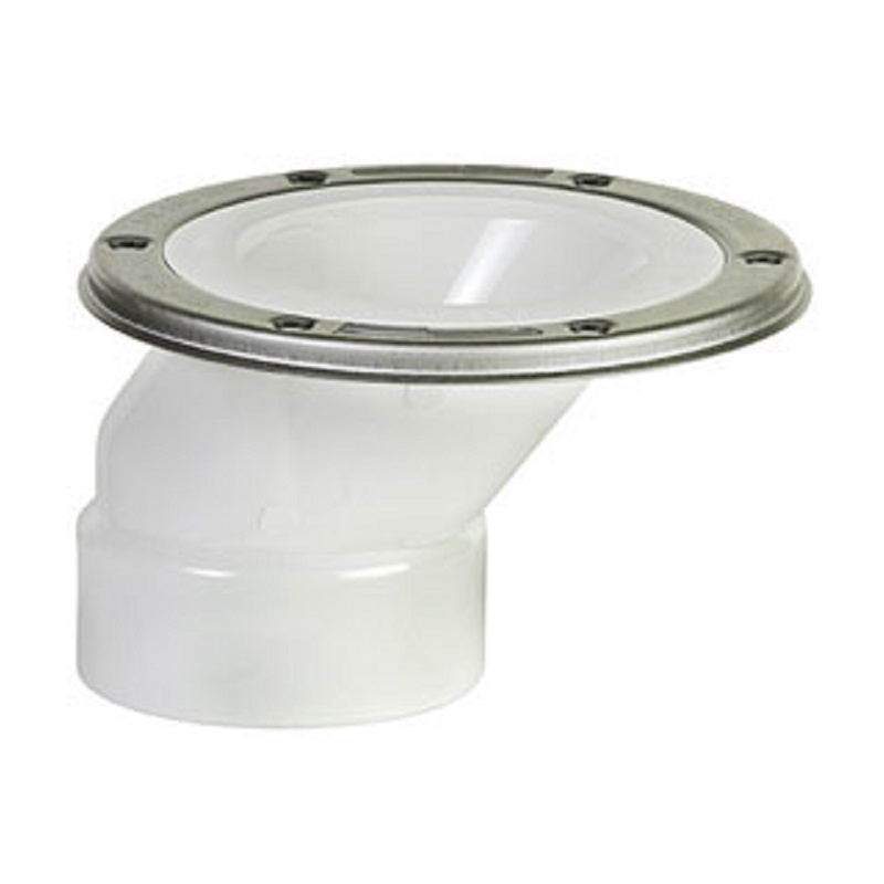 CLOSET FLANGE 4X3 PVC OFFSET 889-POMPK OPEN FLANGE CUT-CASE