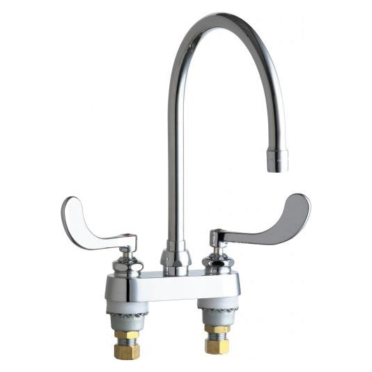 Deck-Mounted Manual Sink Faucet In Polished Chrome