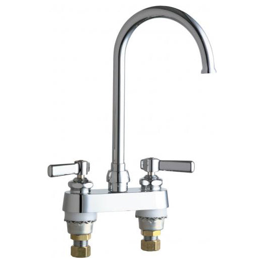 Deck-Mounted Manual Sink Faucet In Polished Chrome