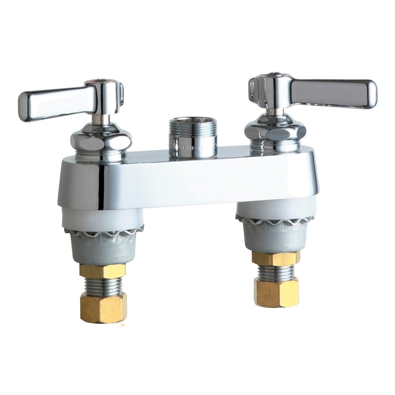 Deck Mounted 4" Fixed Center Sink Faucet in Chrome