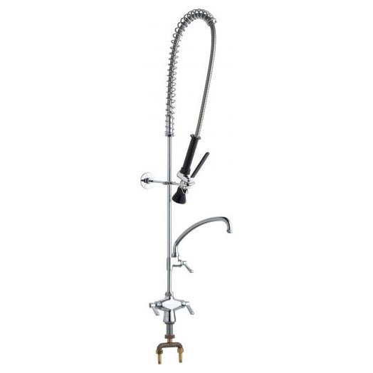 Commercial Kitchen Pre-Rinse Fitting Faucet Single Hole Full Flow in Chrome