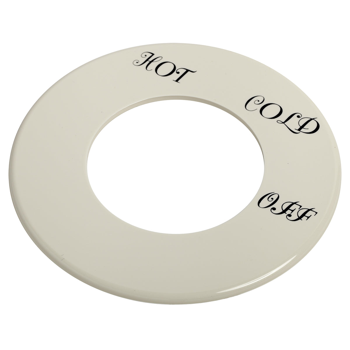 DIAL PLATE 923005-0070A WHT PORC HOT / COLD - HAMPTON