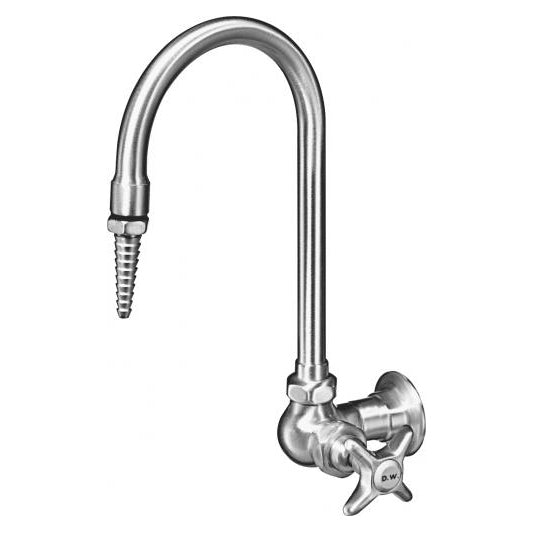 Wall-Mounted, Tin-Lined Lab Fitting In Chrome