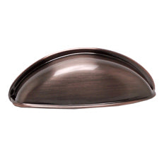 Euro Moderno 2-33/64" Cup Pull in Brushed Antique Copper