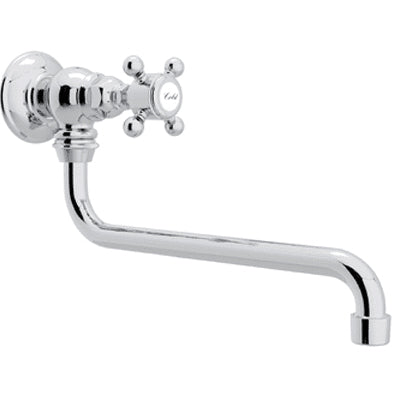 Italian Country 11" Pot Filler in Chrome w/Cross Handles