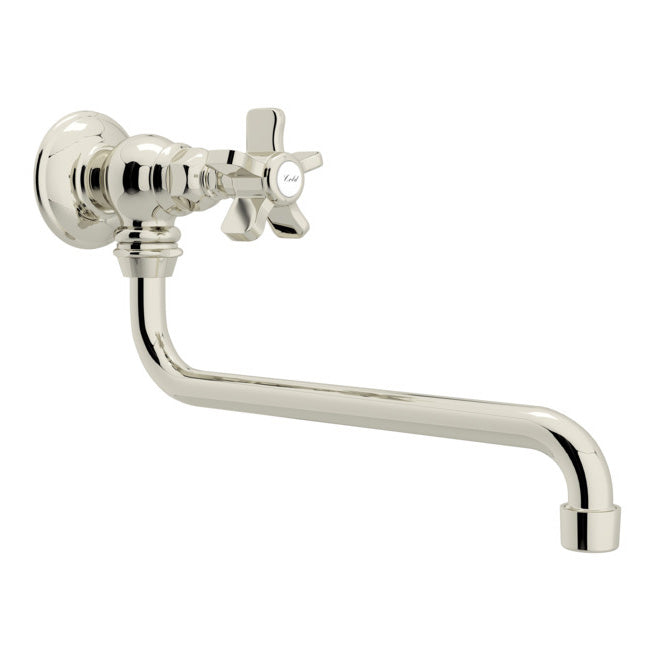 Italian Country 11" Pot Filler in Polished Nickel w/5 Spoke Handle