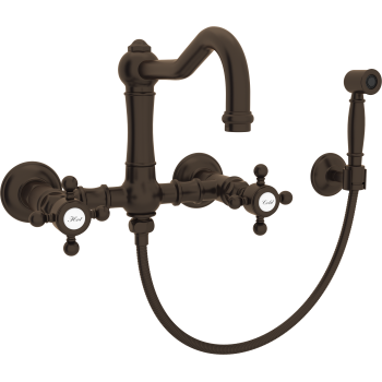 Country Bridge Faucet w/Cross Handles in Tuscan Brass