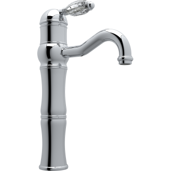 Acqui Single Hole Lav Faucet w/Crystal Lever in Polished Chrome