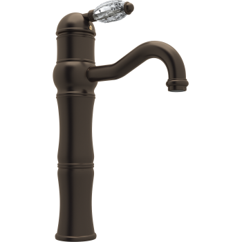 Acqui Single Hole Lav Faucet w/Crystal Lever in Tuscan Brass