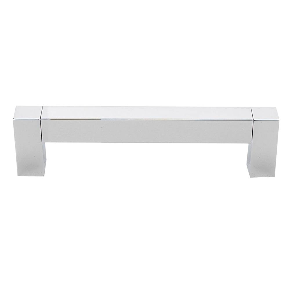 Block 4" Pull w/Polished Chrome Finish