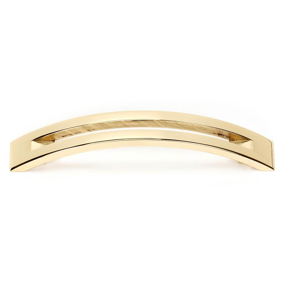Slit-Top 4" Pull w/Polished Brass Finish