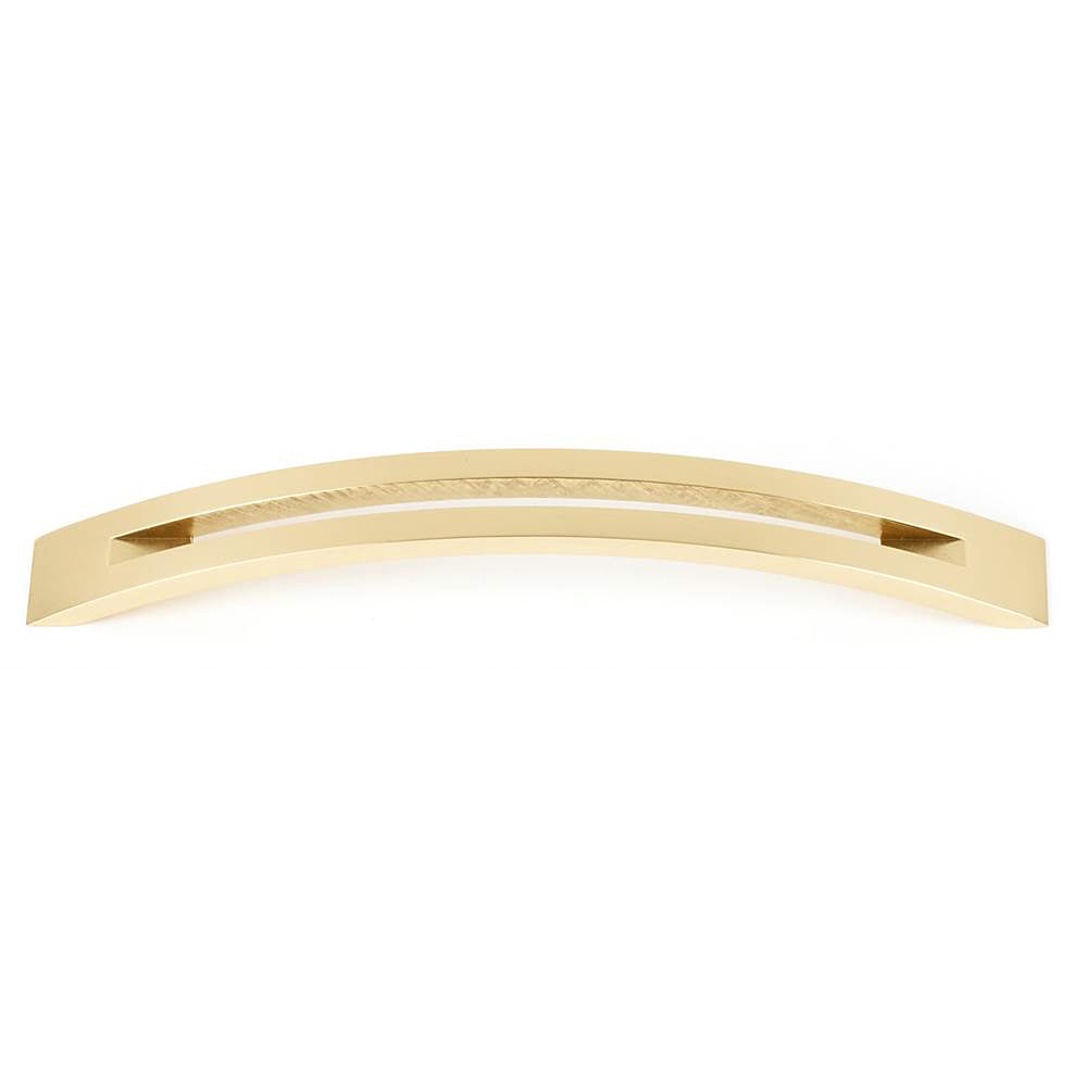 Slit-Top 6" Pull w/Polished Brass Finish