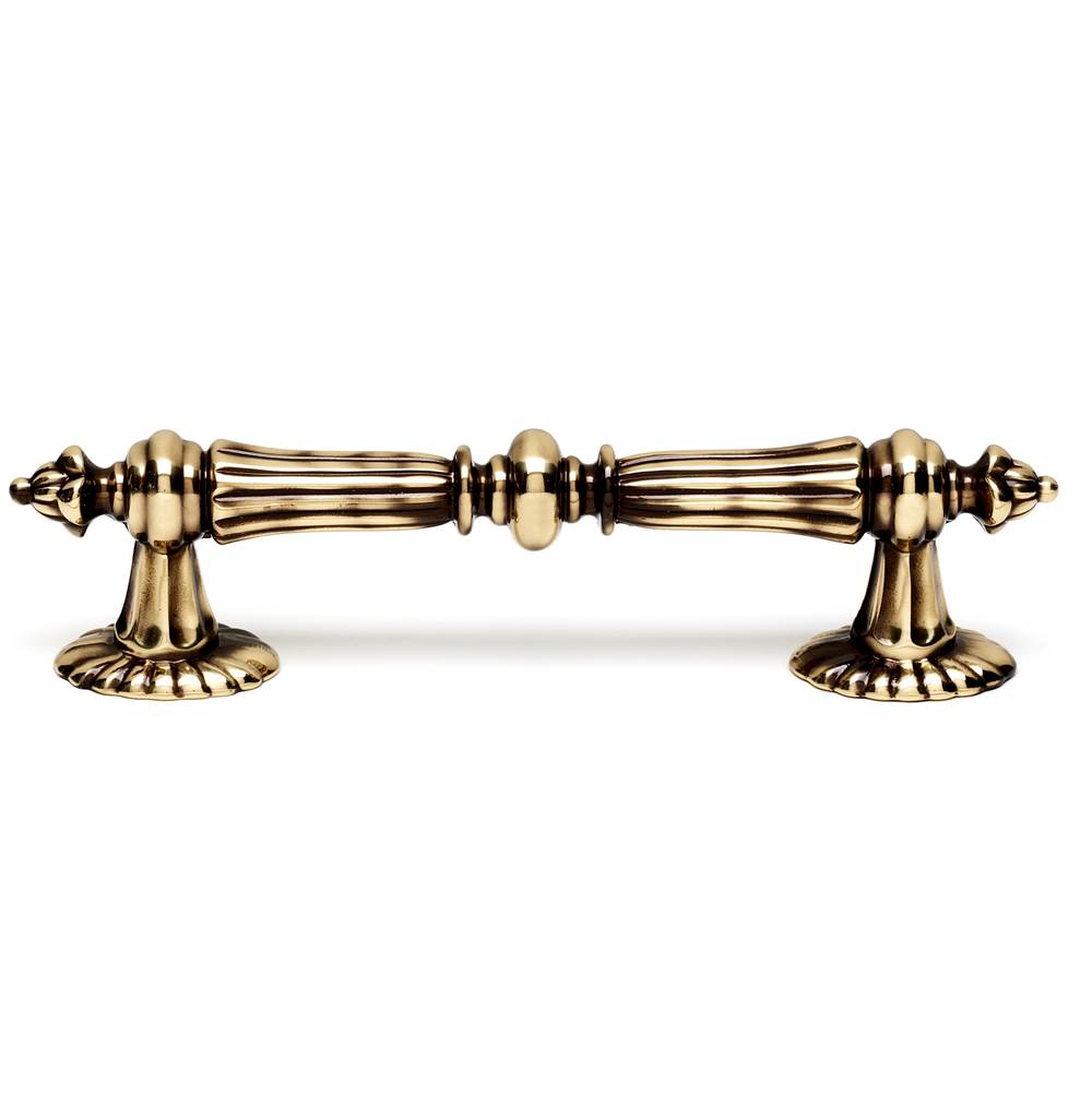 Ornate 4-5/8" Pull w/Polished Antique Finish